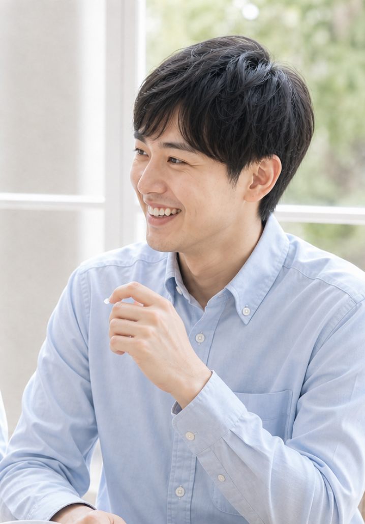 笑顔の男性